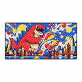 Mouse Pad | Kaiju Dinosaur | Funny Cherry Soda Monster Design | Desk Mat