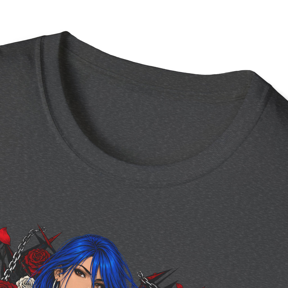 Blue Haired Rock Chick | Japanese Anime Style Pin-up Girl