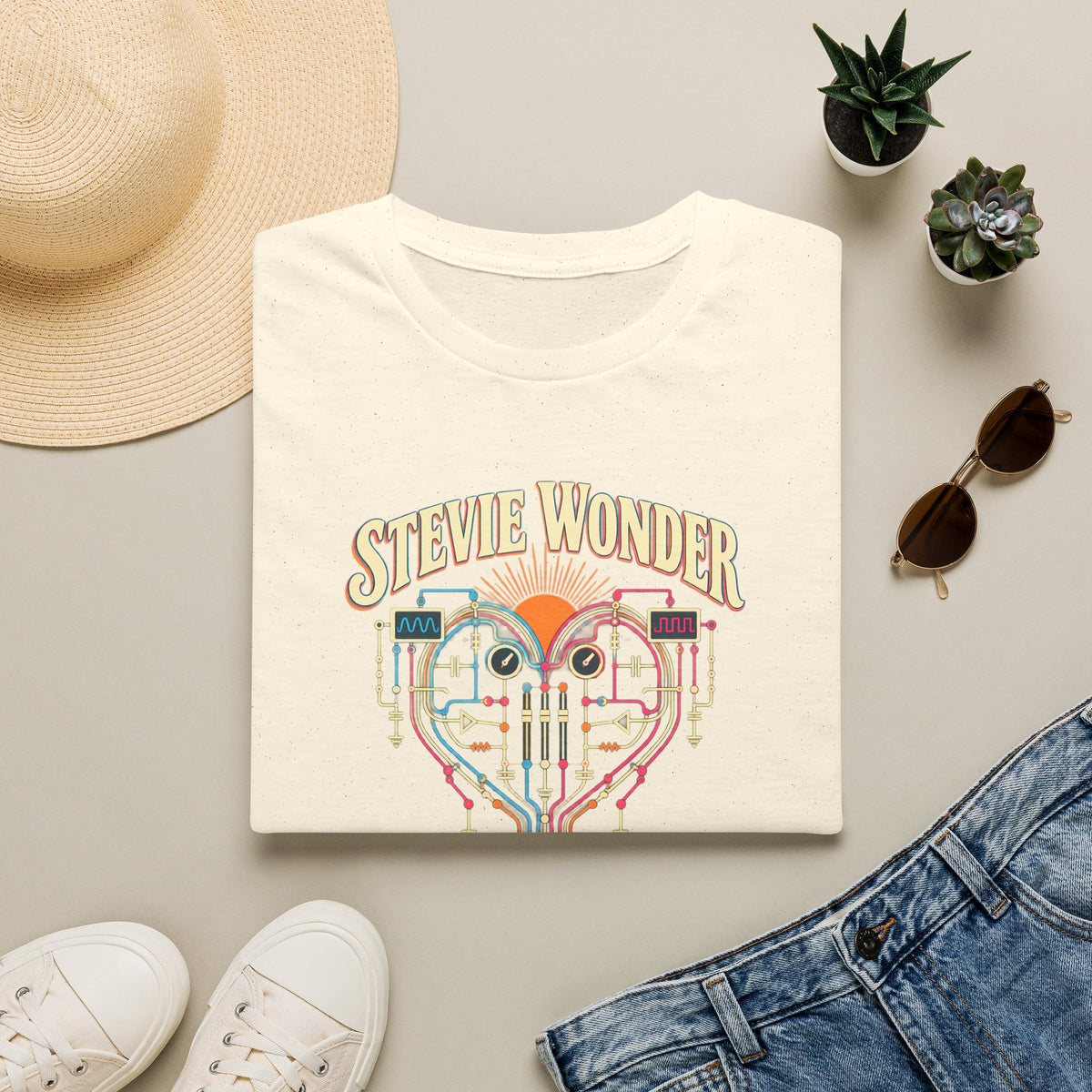 Stevie Wonder Songs In The Key of Life 50th Graphic T-Shirt