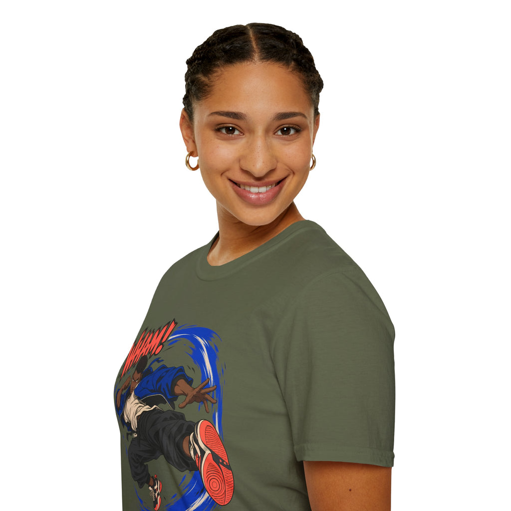 WHAM! | Anime Cartoon Ninja Kick Graphic T Shirt
