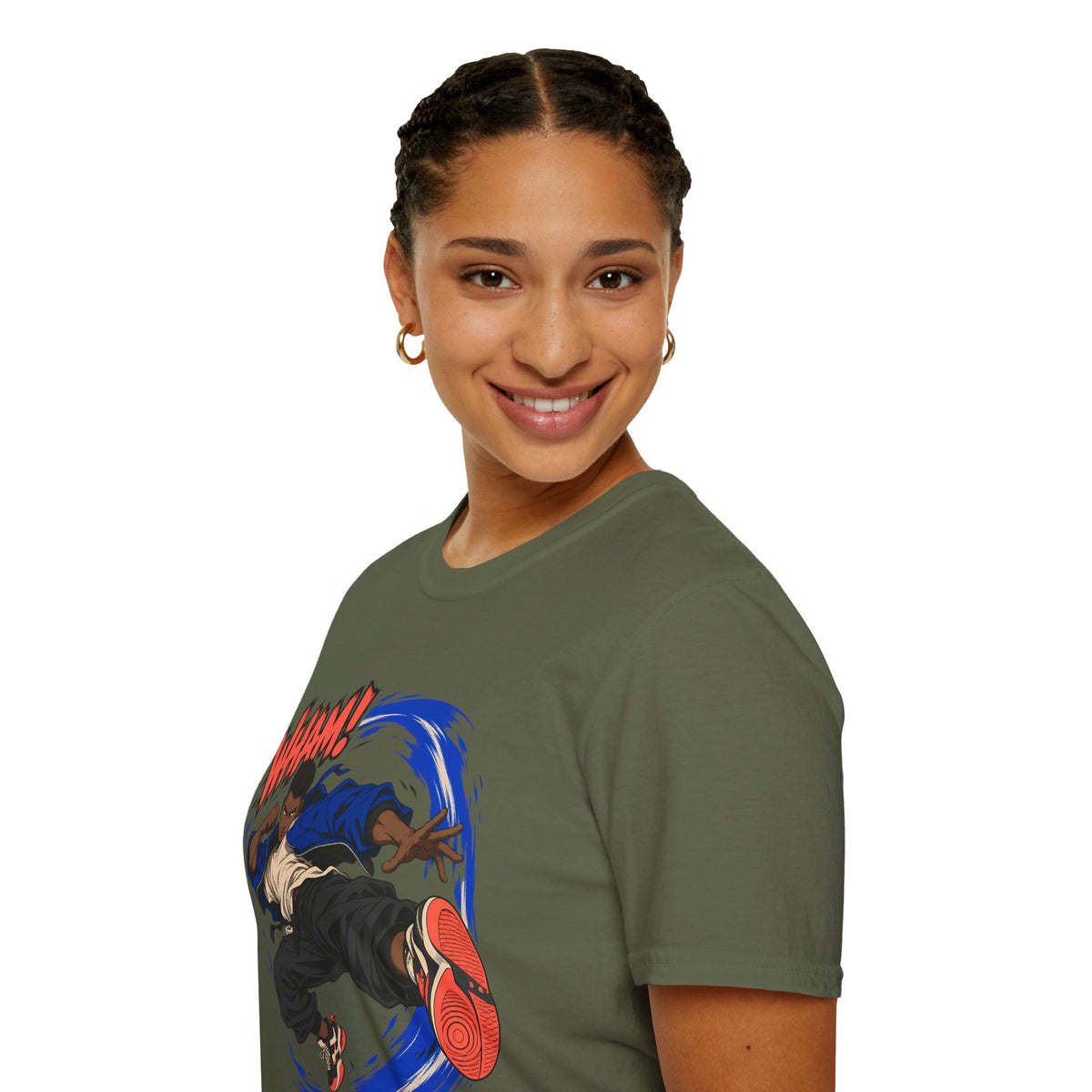 WHAM! | Anime Cartoon Ninja Kick Graphic T Shirt