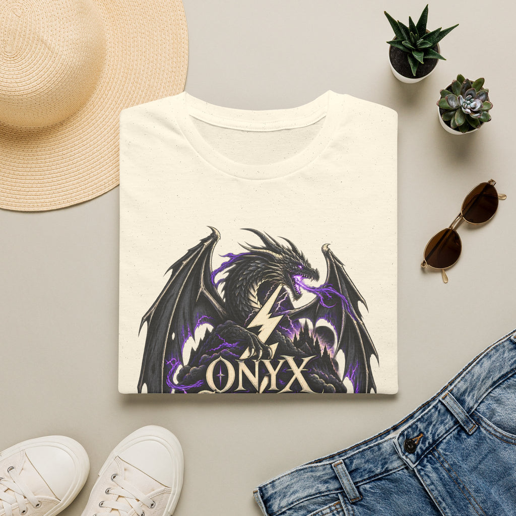 Onyx Storm Dragon T-Shirt | Book Inspired Gothic Lightning Fantasy Tee