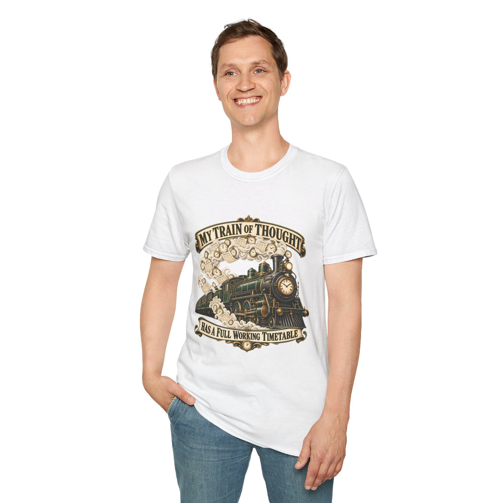 Train of Thought Vintage Steam Engine T-Shirt | My Train of Thought Has a Full Working Timetable