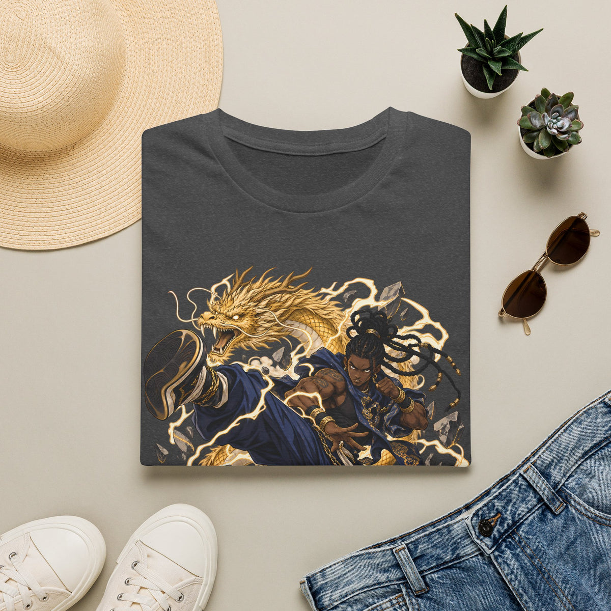 Golden Dragon | Ninja Dragon Kick | Martial Arts Warrior T Shirt