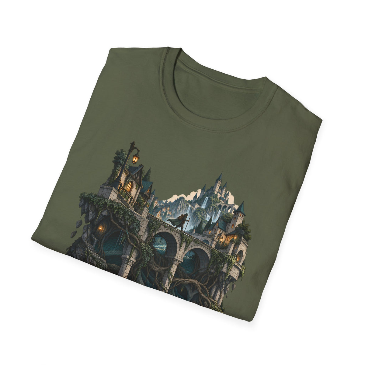 Quests and Adventures | Japanese Style | Anime Fantasy Dragon Castle T Shirt