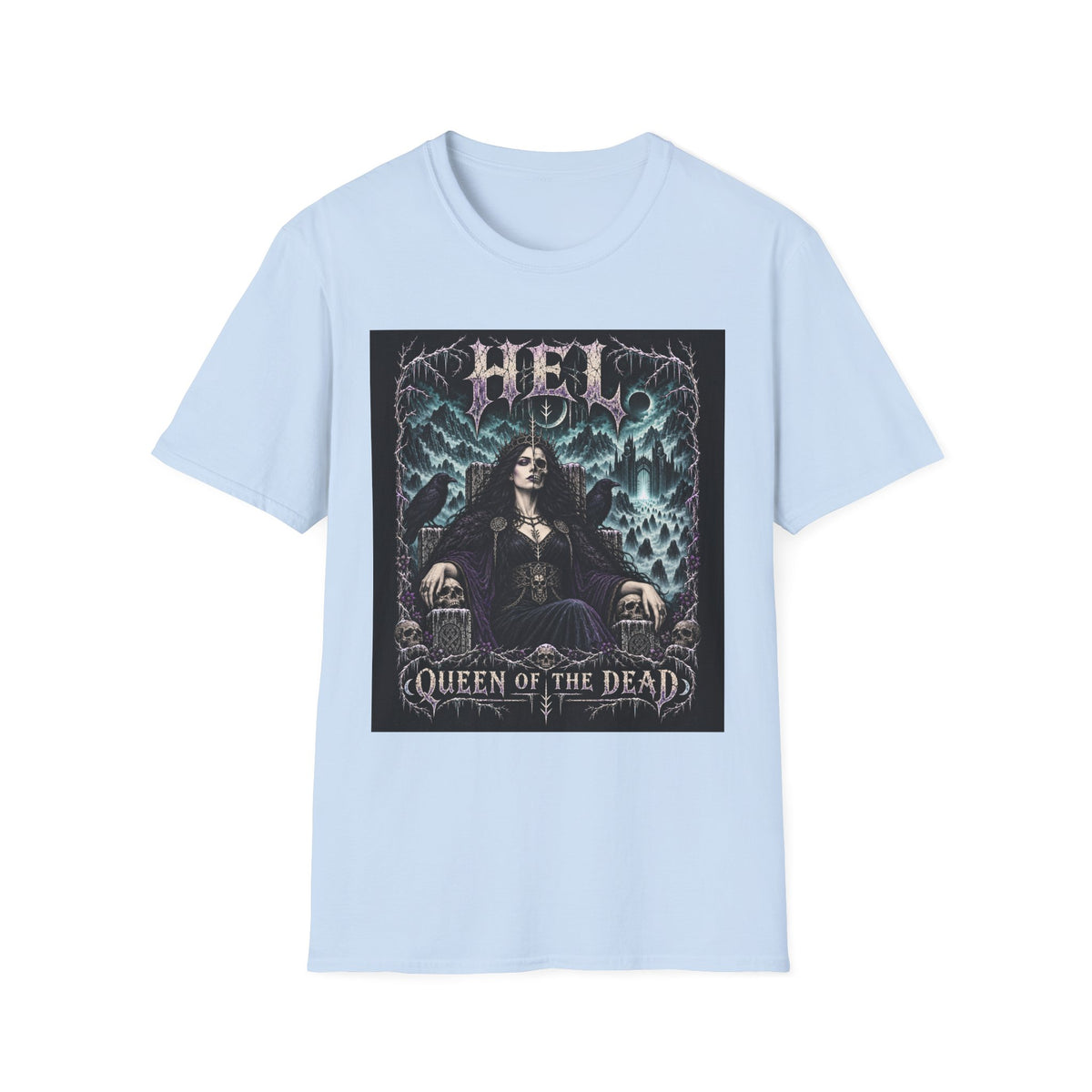 Hel Queen of the Dead T-Shirt — Gothic Metal Band Art Tee