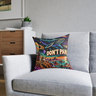 Don't Panic Sci Fi Space Whale Cushion | Decorative Sofa Pillow