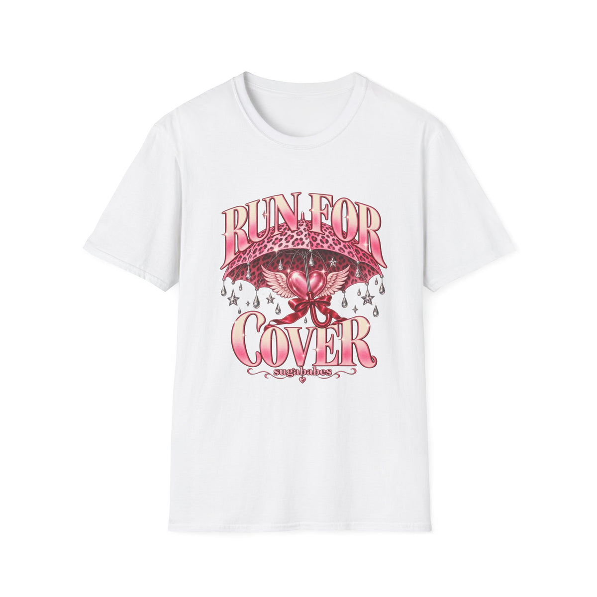Run For Cover | Sugababes | Pink Umbrella Graphic T Shirt