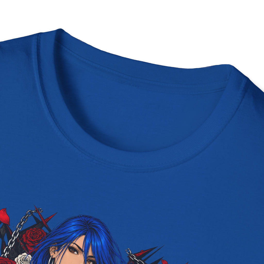 Blue Haired Rock Chick | Japanese Anime Style Pin-up Girl