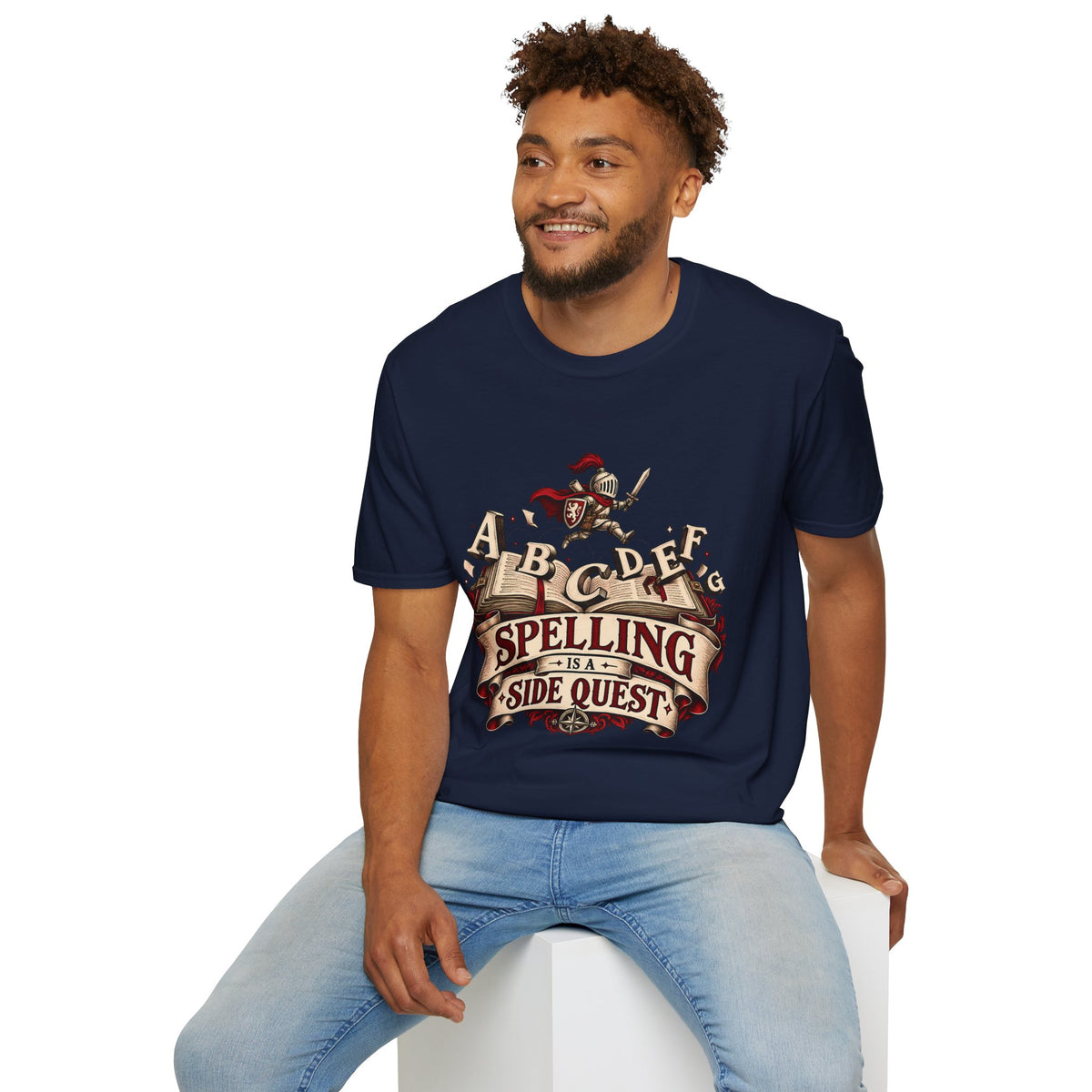 Spelling Is a Side Quest | Funny Spelling & Knight T Shirt