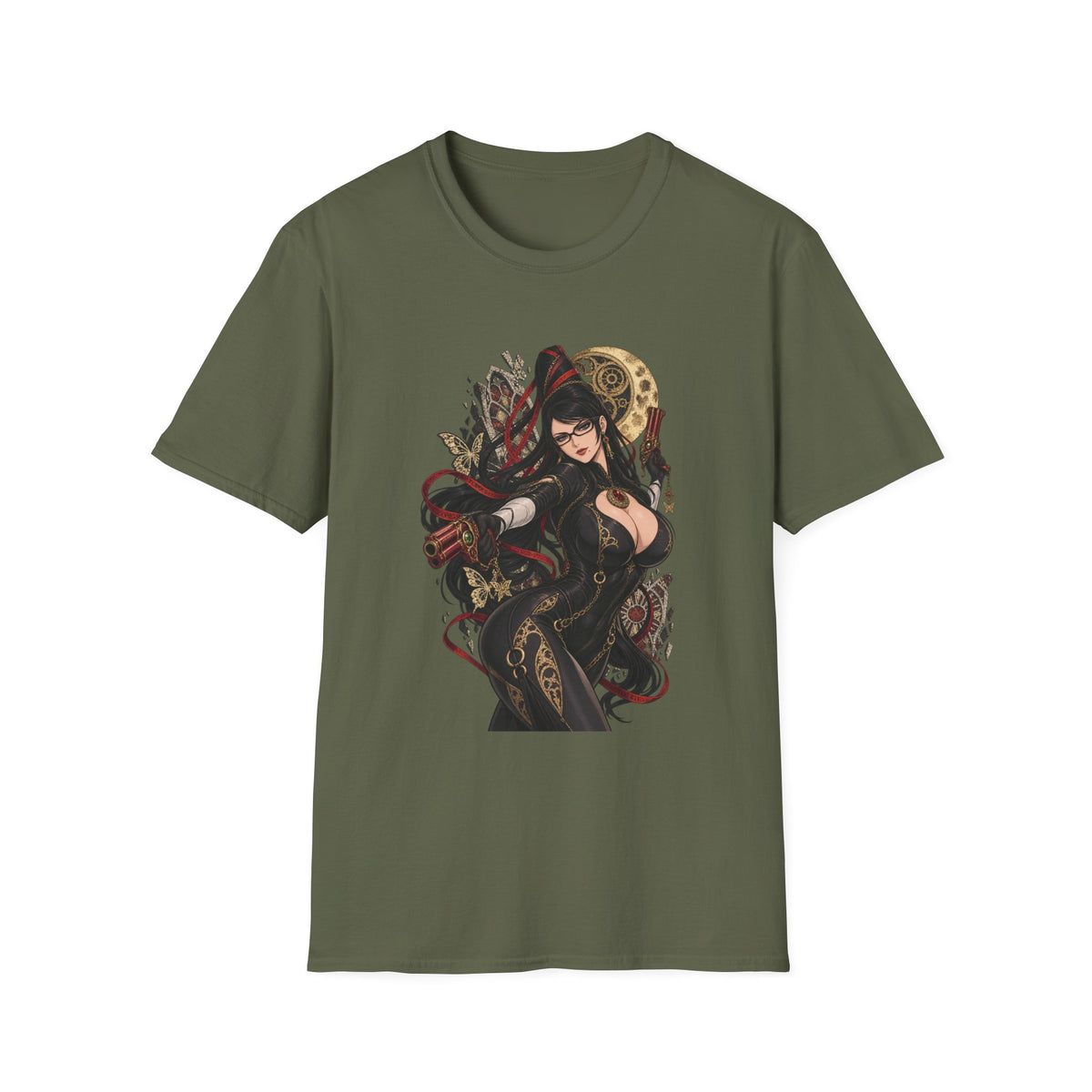 Bayonetta | Sexy Gothic Gaming Anime Pin Up Girl | Gothic Sorceress T-Shirt