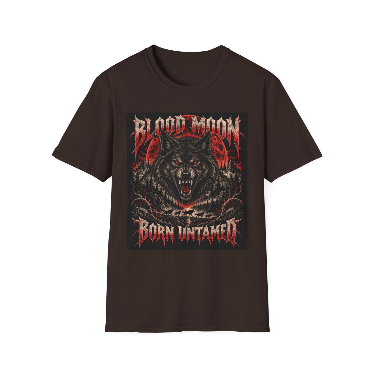 Blood Moon Wolf T-Shirt — Born Untamed Graphic Tee