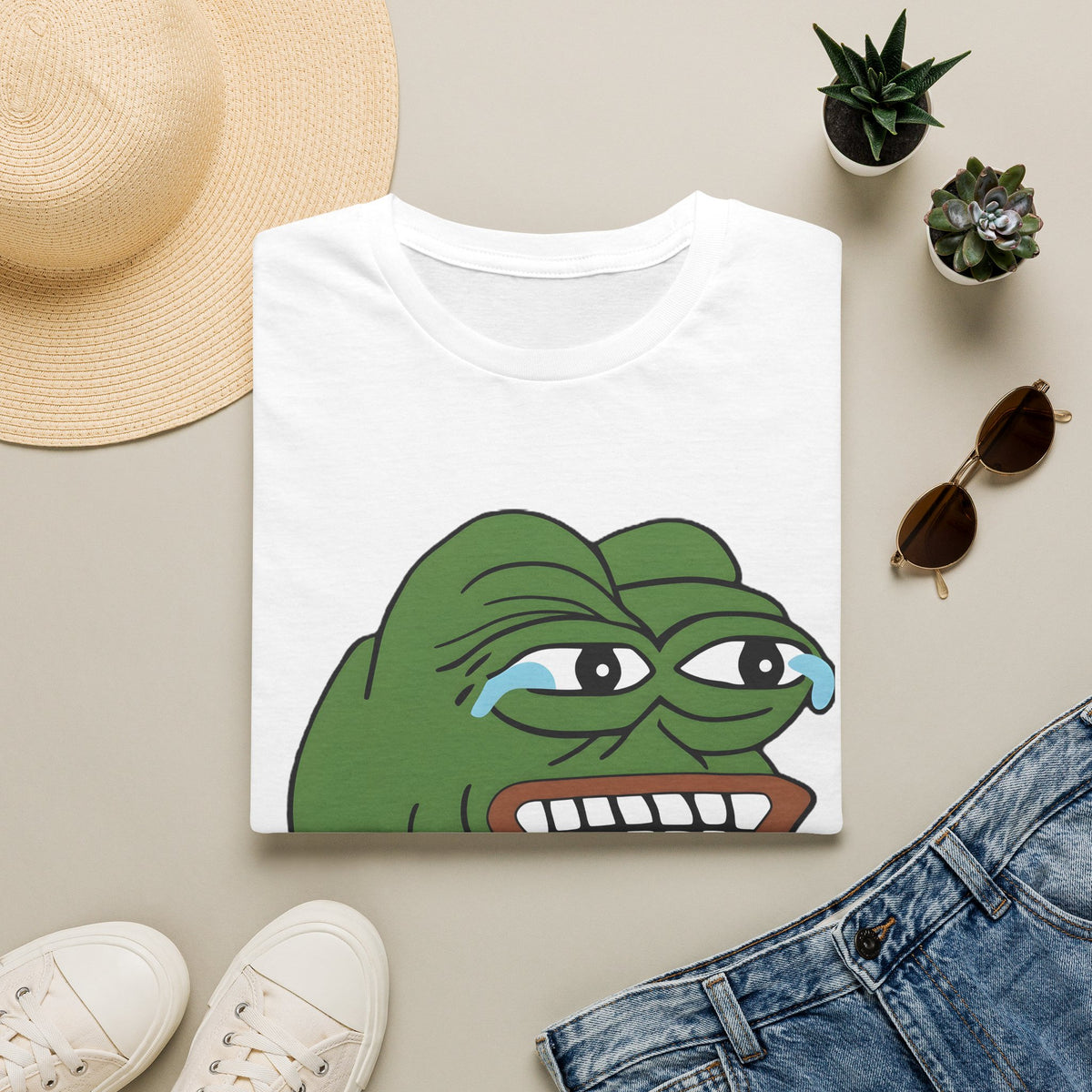 Pepe Grin T-Shirt — Smirking Frog Meme Tee