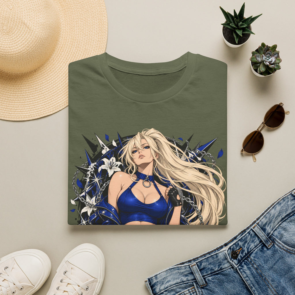Electric Girl | Japanese Anime | Blonde Bombshell Pin Up Graphic Shirt