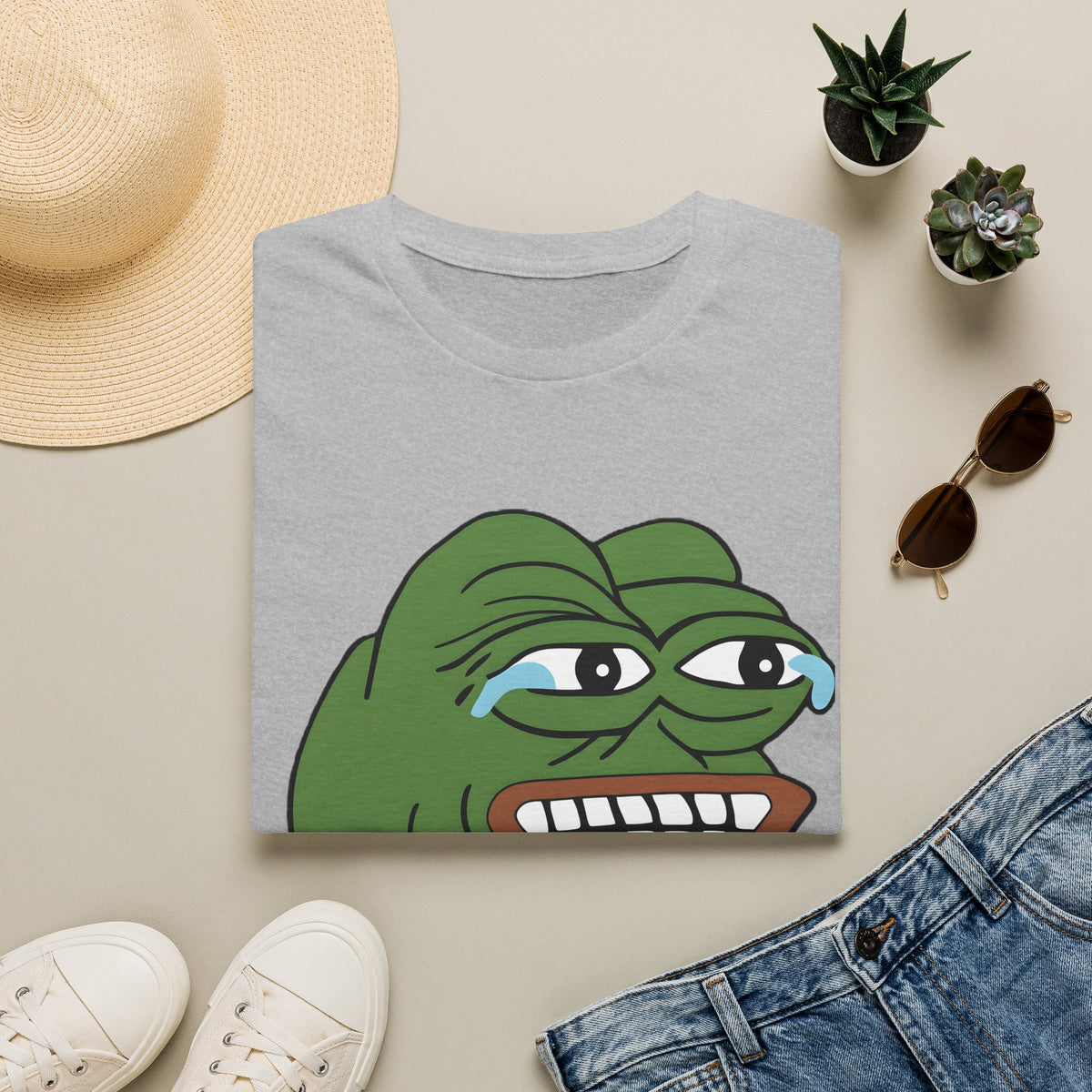 Pepe Grin T-Shirt — Smirking Frog Meme Tee