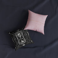Skull Hourglass Gothic Celestial Cushion | Decorative Sofa Pillow
