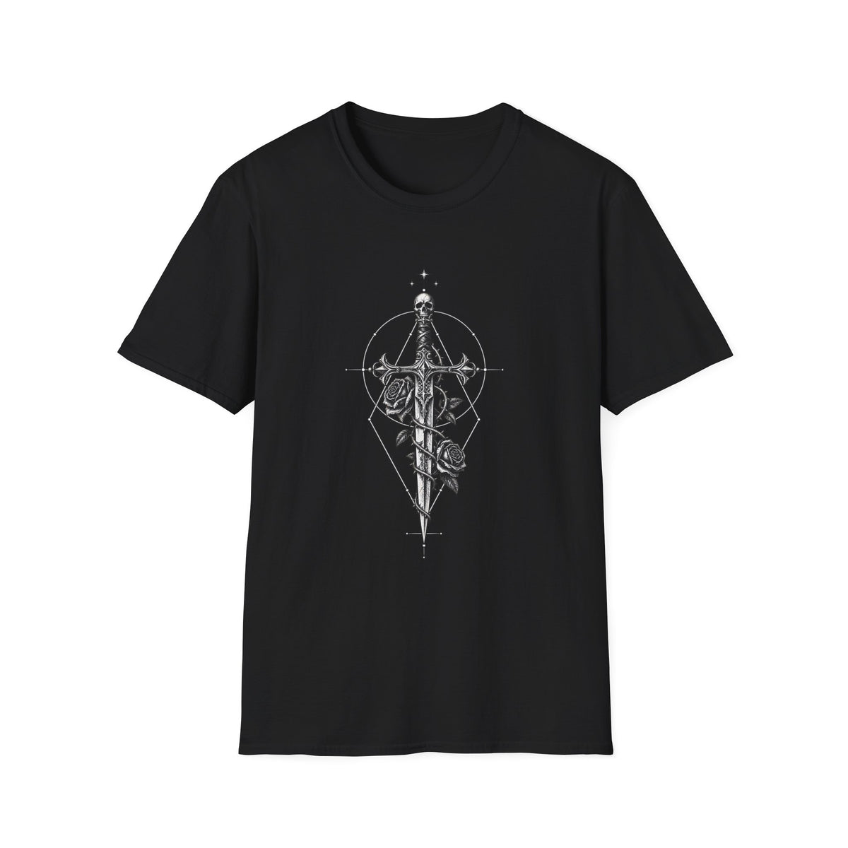 Sword & Serpent | Gothic Geometric Dagger | Graphic Tee