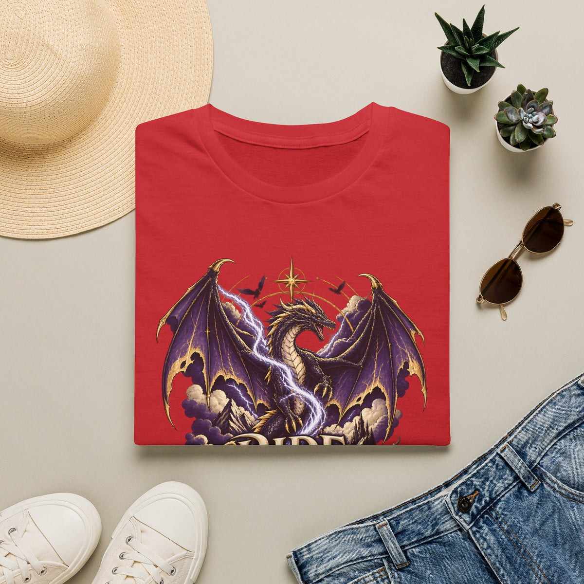 Ride the Storm | Fourth Wing Book Inspired Dragon T Shirt