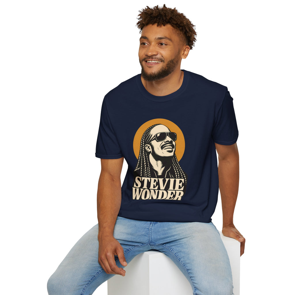 Stevie Wonder Graphic T-Shirt - Retro Soul Music Tee