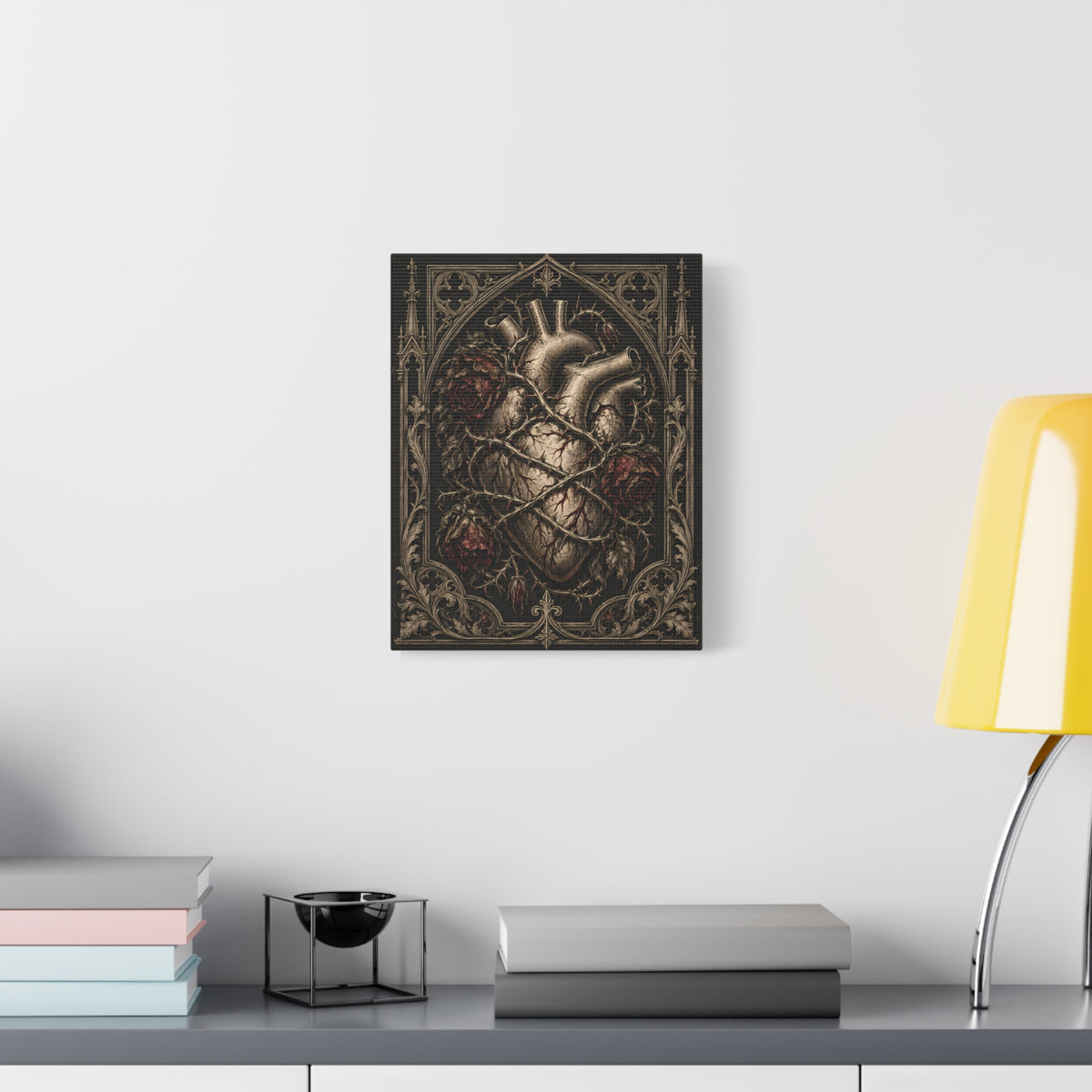 Canvas | Gothic Anatomical Heart | Occult Wall Art