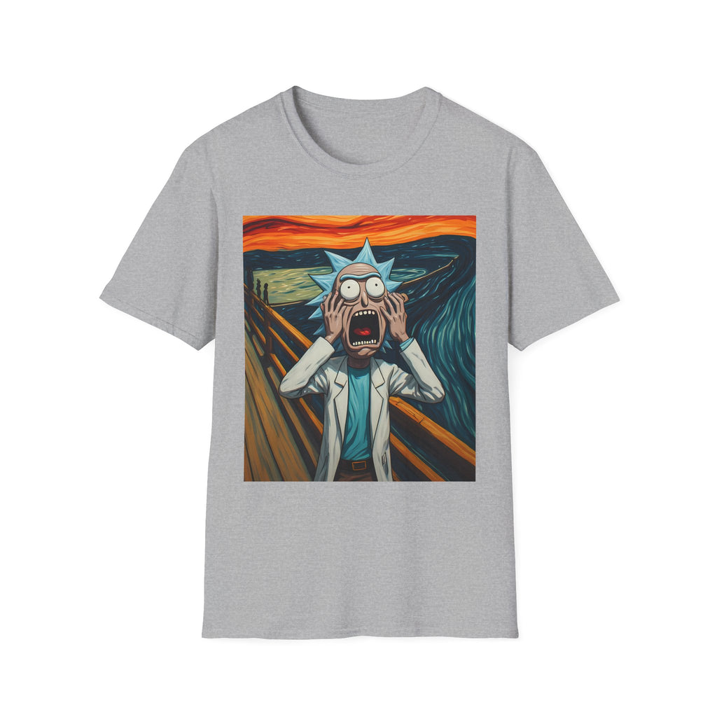 Rick Scream Tee — Rick and Morty Parody of The Scream T-Shirt