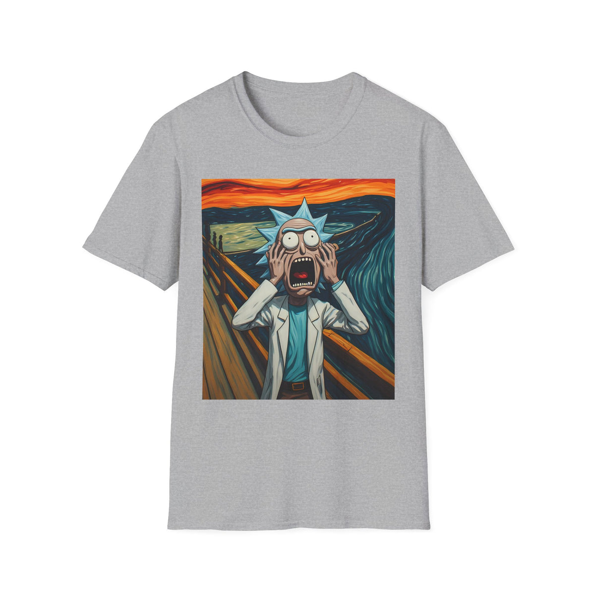 Rick Scream Tee — Rick and Morty Parody of The Scream T-Shirt