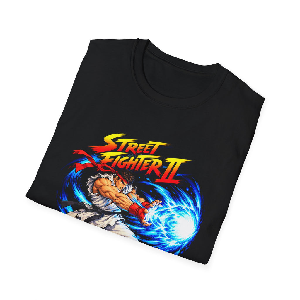 Ryu Hadouken Street Fighter 2 Retro Arcade T-Shirt Design
