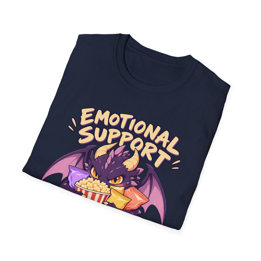 Emotional Support Snacks | Cute Dragon Eating Popcorn Anime Shirt