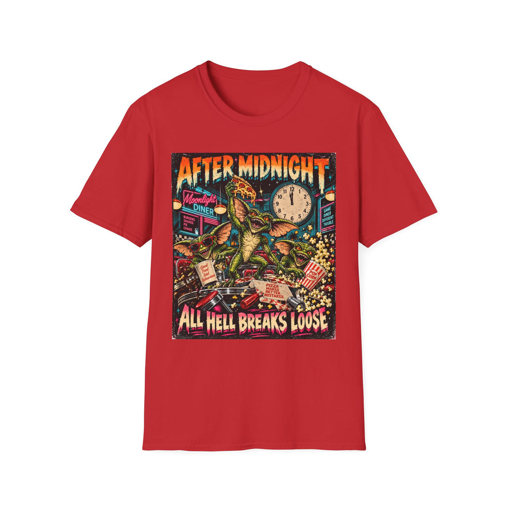 After Midnight Gremlin Tee — "All Hell Breaks Loose" Retro Horror T-Shirt
