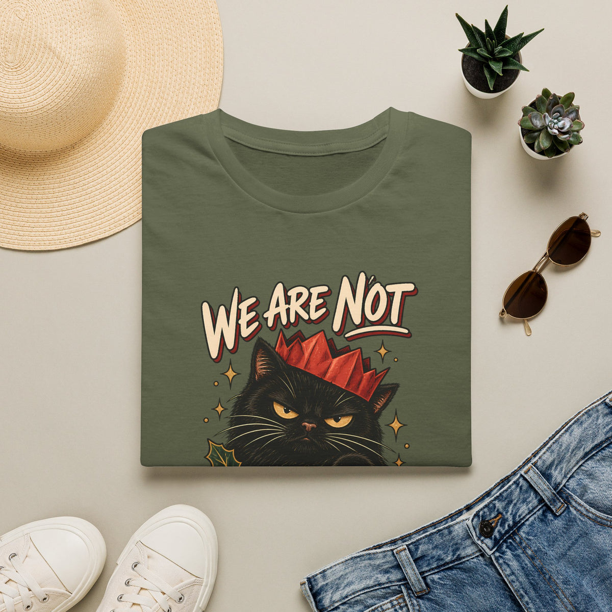 We Are Not Skipping Mariah | Mariah Carey Cat Fan Christmas Holiday Tee