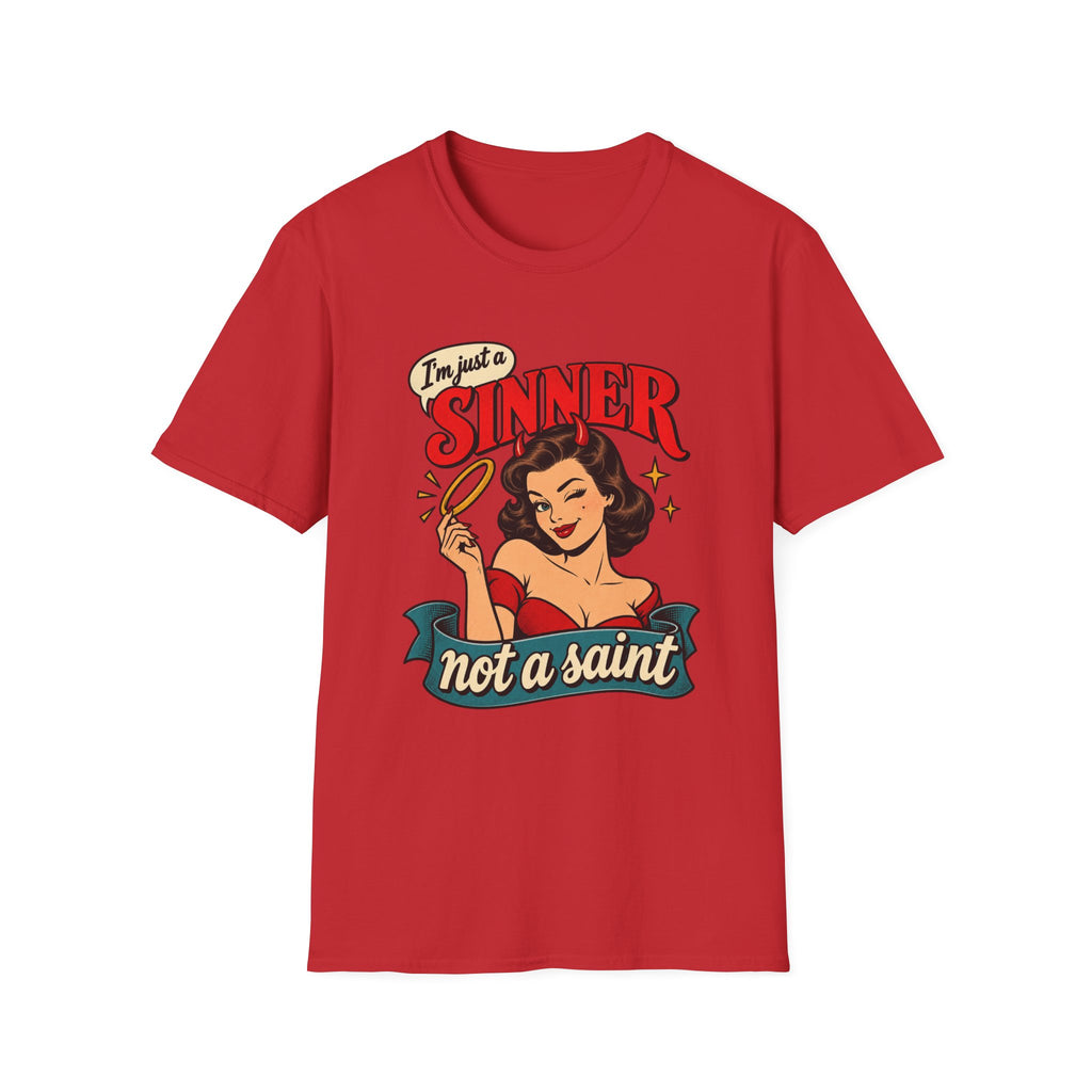 Retro Pinup | I'm Just a Sinner, Not a Saint | Graphic Tee