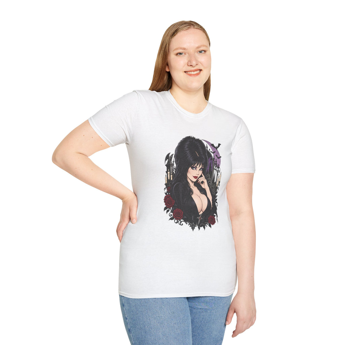 Elvira | Mistress of the Dark | Gothic Vampyress Pinup Girl | Sexy Halloween T-Shirt