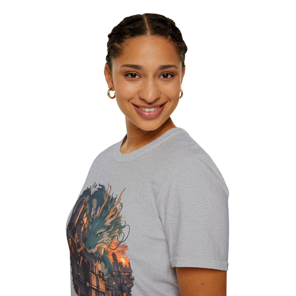 Serpent Cityscape | Urban Japanese Dragon T-Shirt