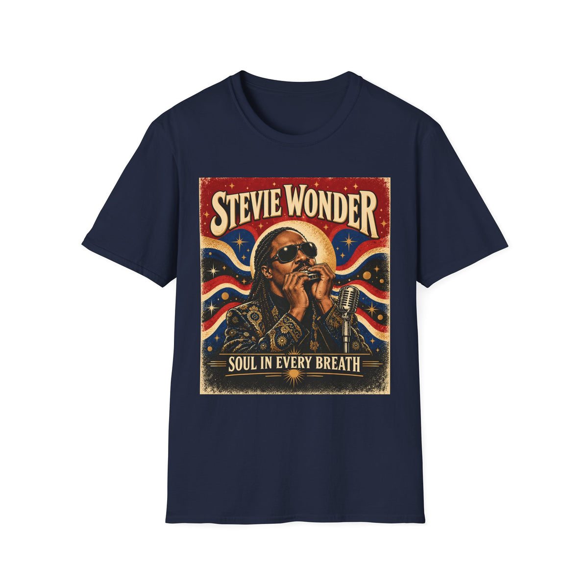Retro Soul Singer Graphic T-Shirt — "Soul in Every Breath"