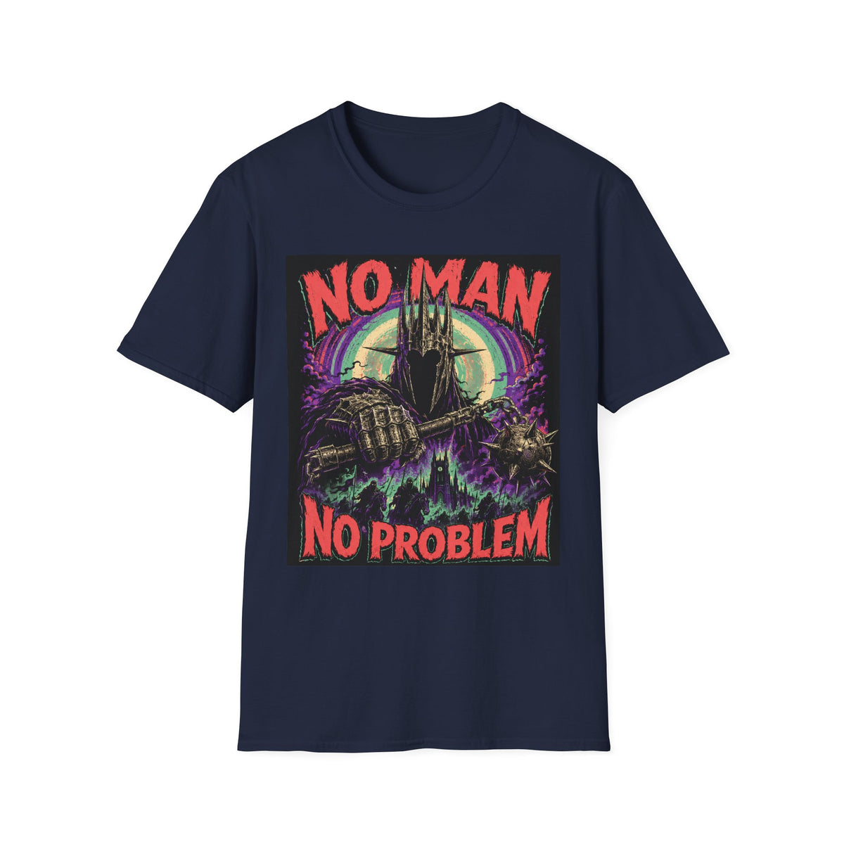 No Man No Problem T-Shirt — Retro Gothic Castle Graphic Tee