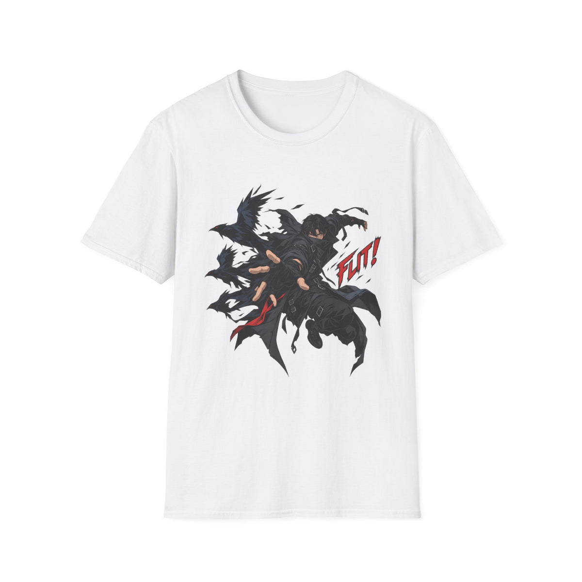 FLINT! | Dark Crow Japanese Anime Samurai Graphic Shirt