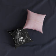 Raven Skull Gothic Moon Geometric Cushion | Decorative Sofa Pillow