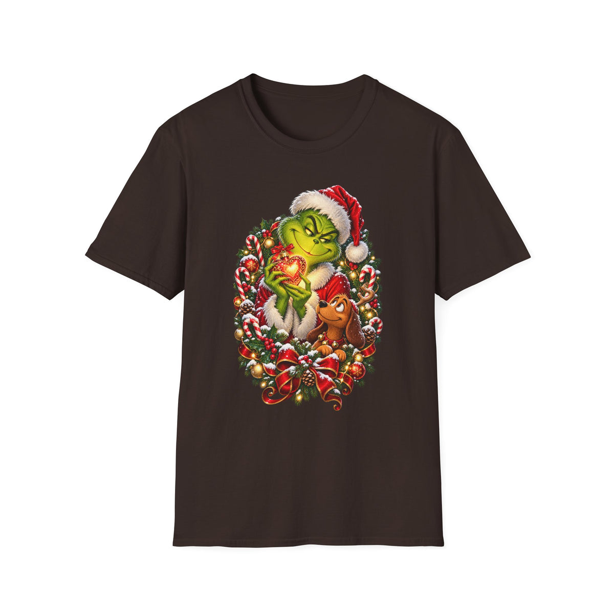 Grinch Heart | Christmas Holiday Grinch T-Shirt