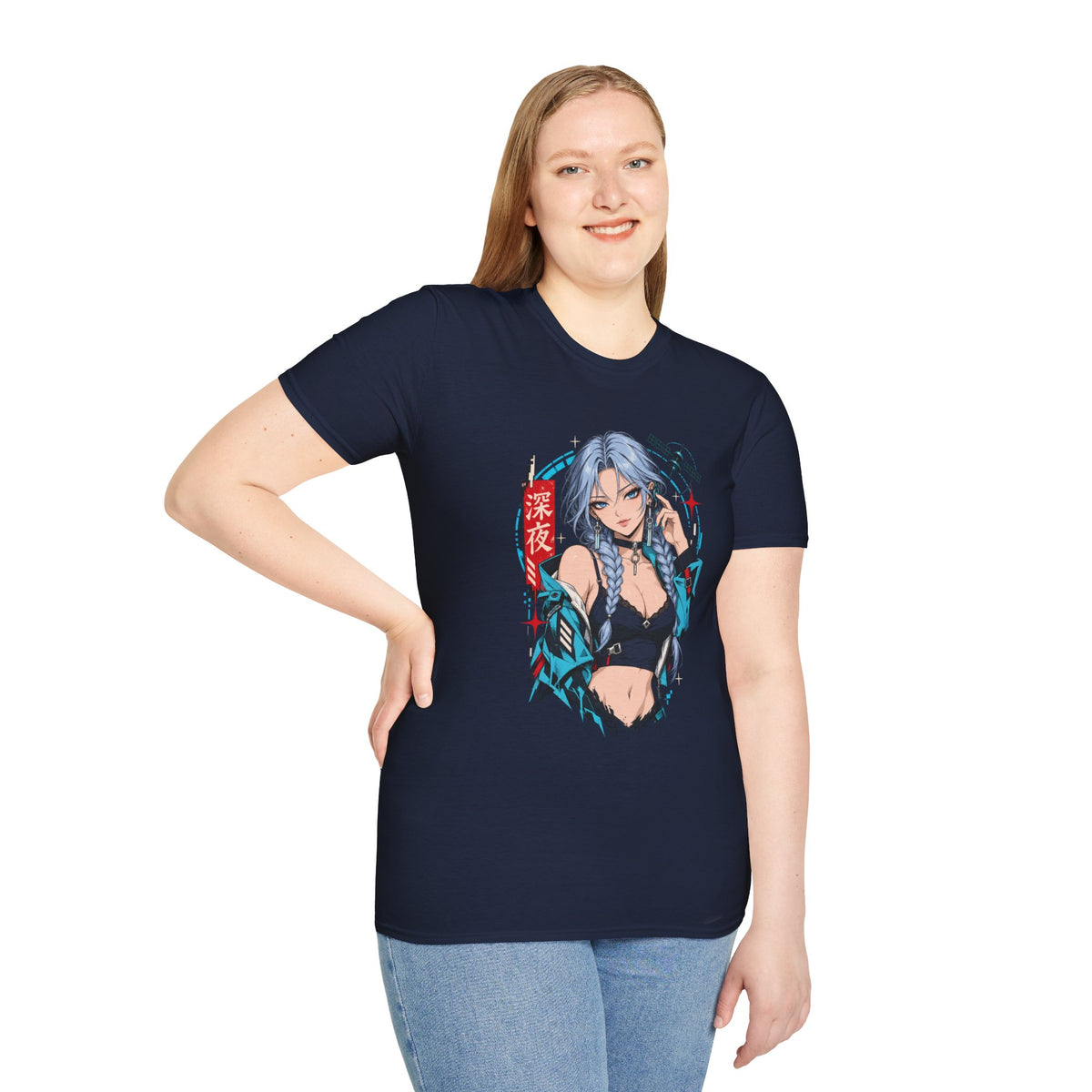 Ice | Sexy Anime Cyber Pin Up Girl Graphic T-Shirt