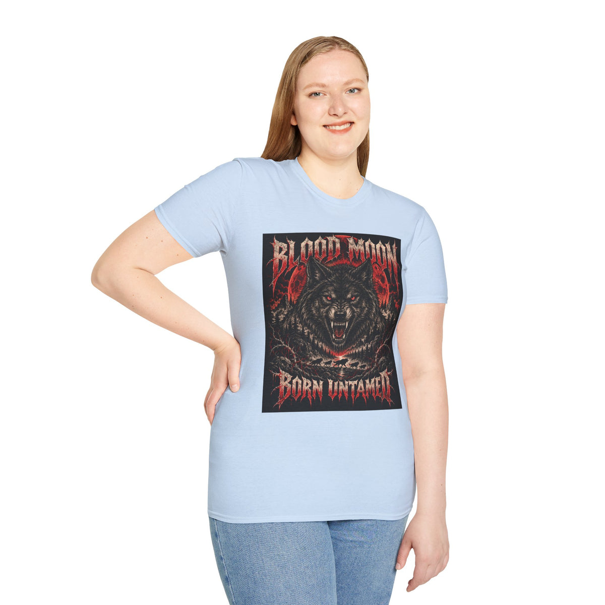 Blood Moon Wolf T-Shirt — Born Untamed Graphic Tee