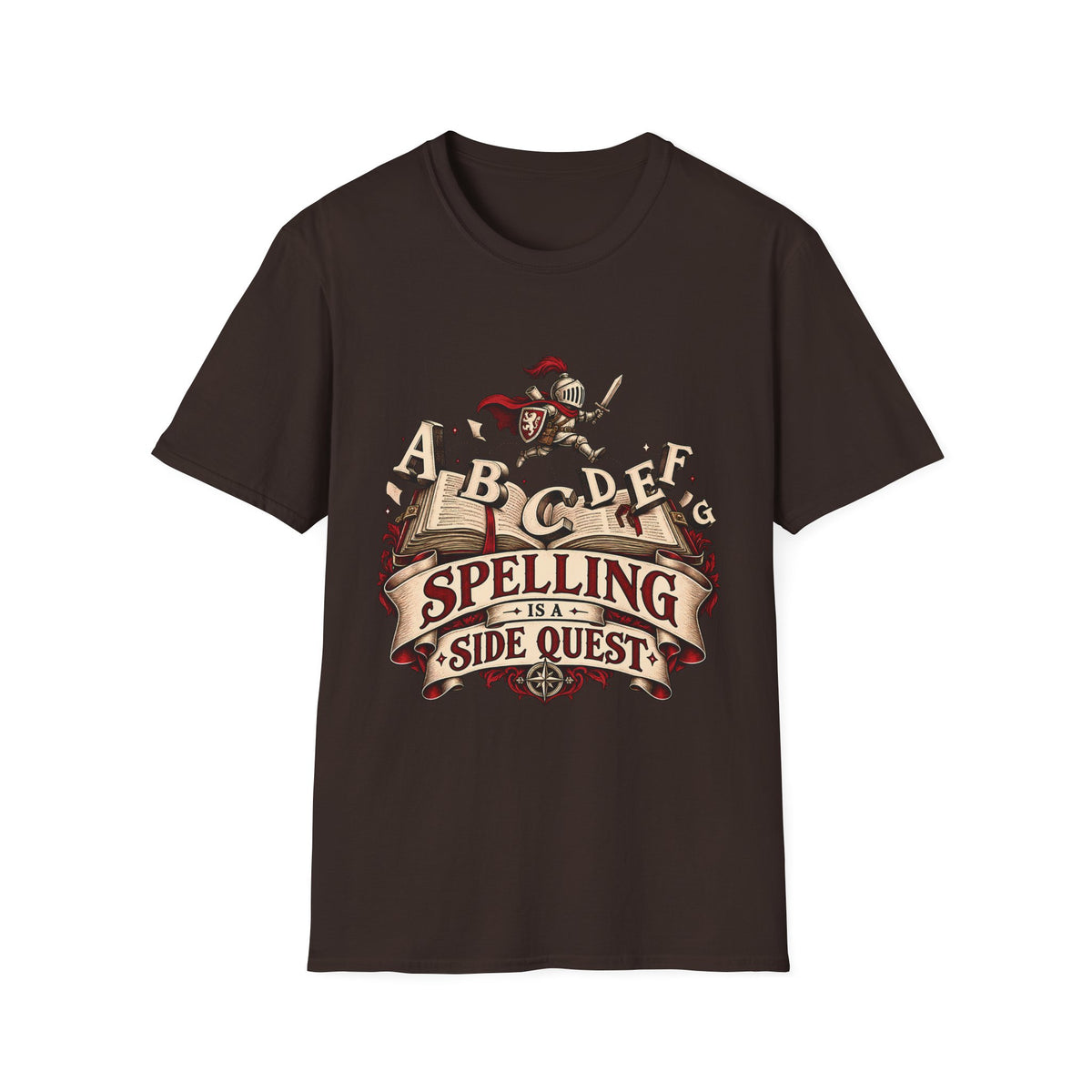 Spelling Is a Side Quest | Funny Spelling & Knight T Shirt