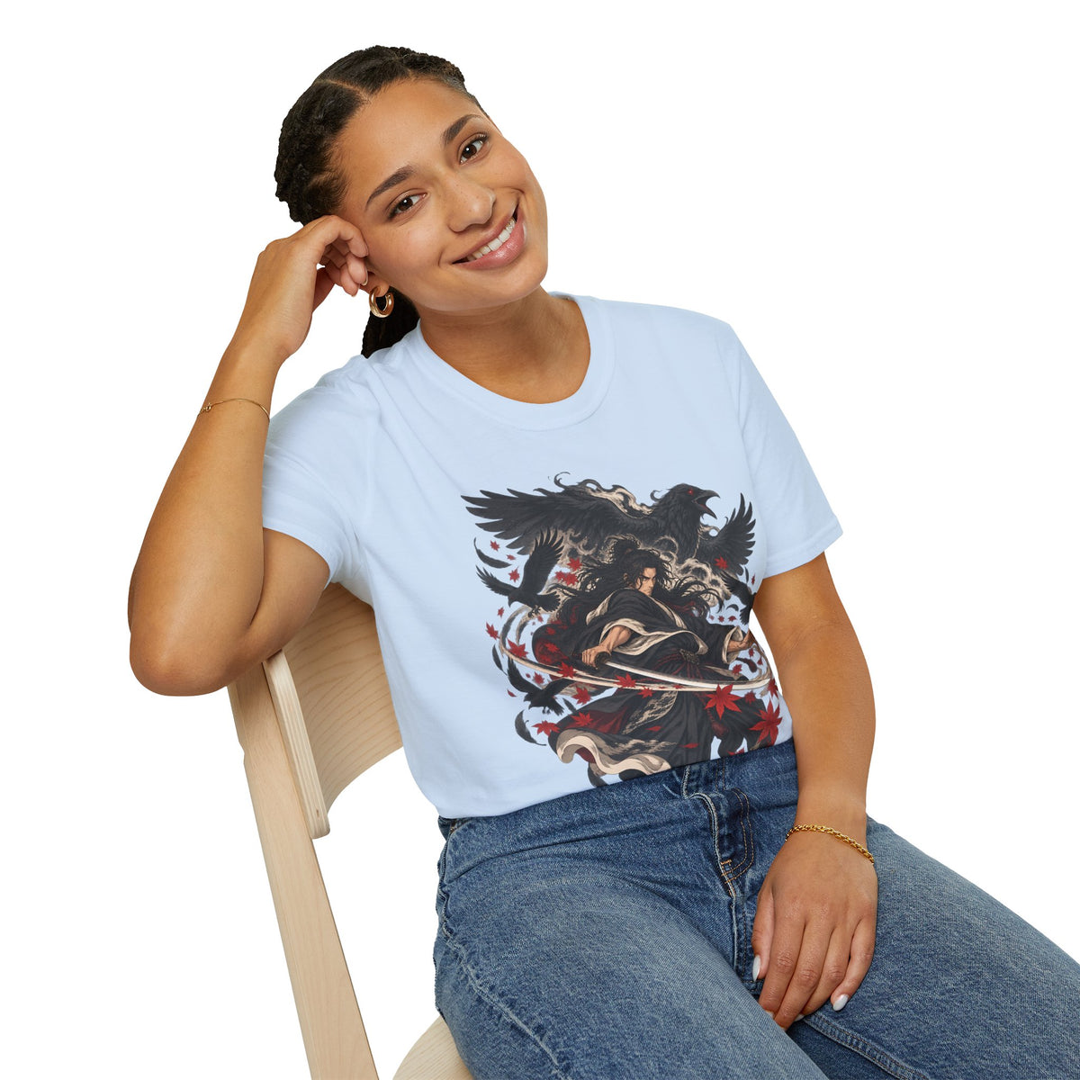 Raven Master | Japanese Samurai | Dark Fantasy T-Shirt