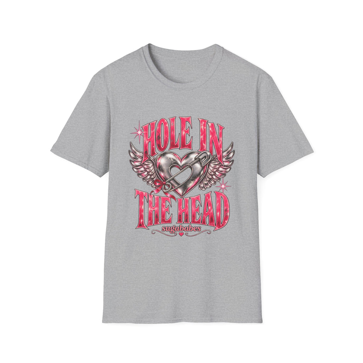 Hole in the Head | Sugababes | Pink Winged Heart Design T Shirt