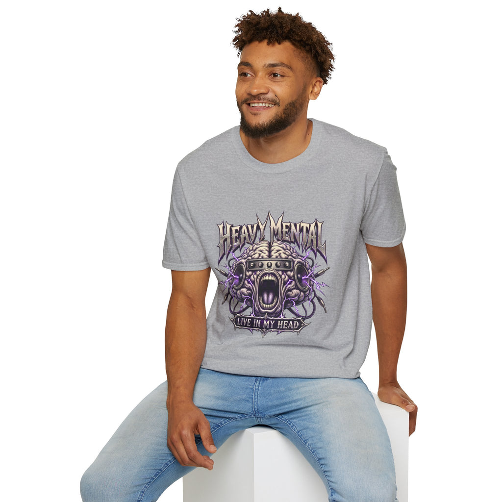 Heavy Mental T-Shirt | Live In My Head' Metal Graphic Tee