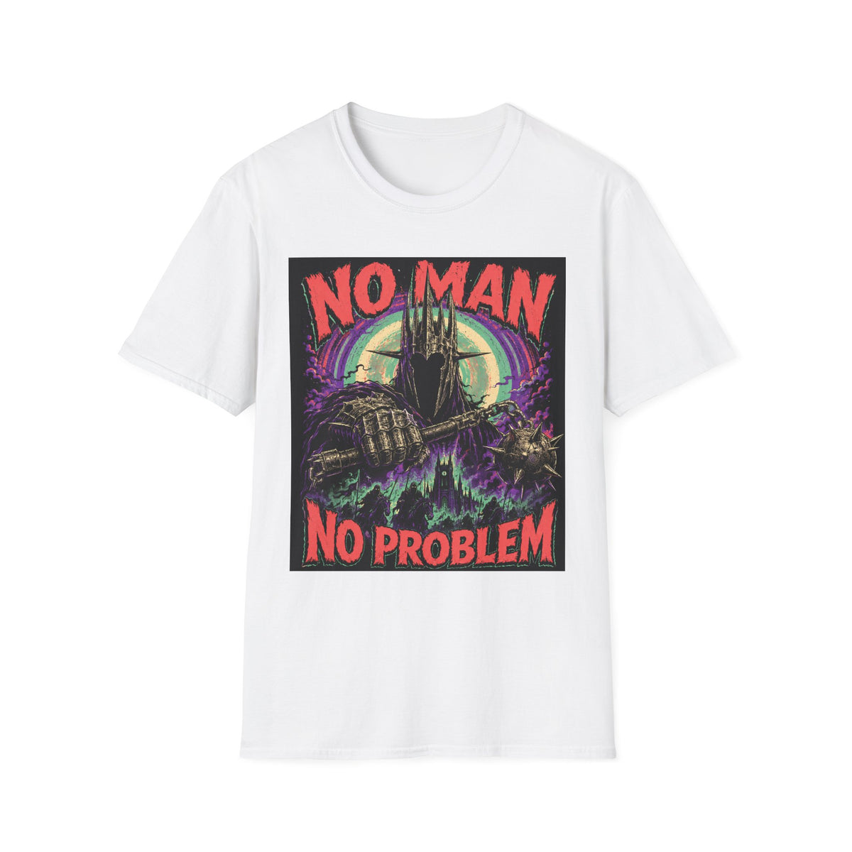 No Man No Problem T-Shirt — Retro Gothic Castle Graphic Tee
