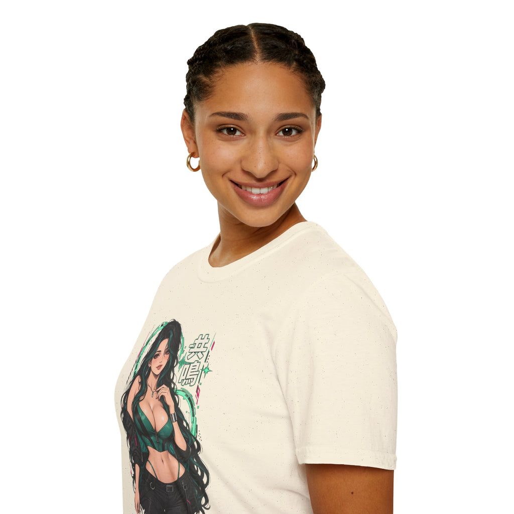 Jade | Sexy Anime Pin Up Girl | Waifu Graphic T‑Shirt