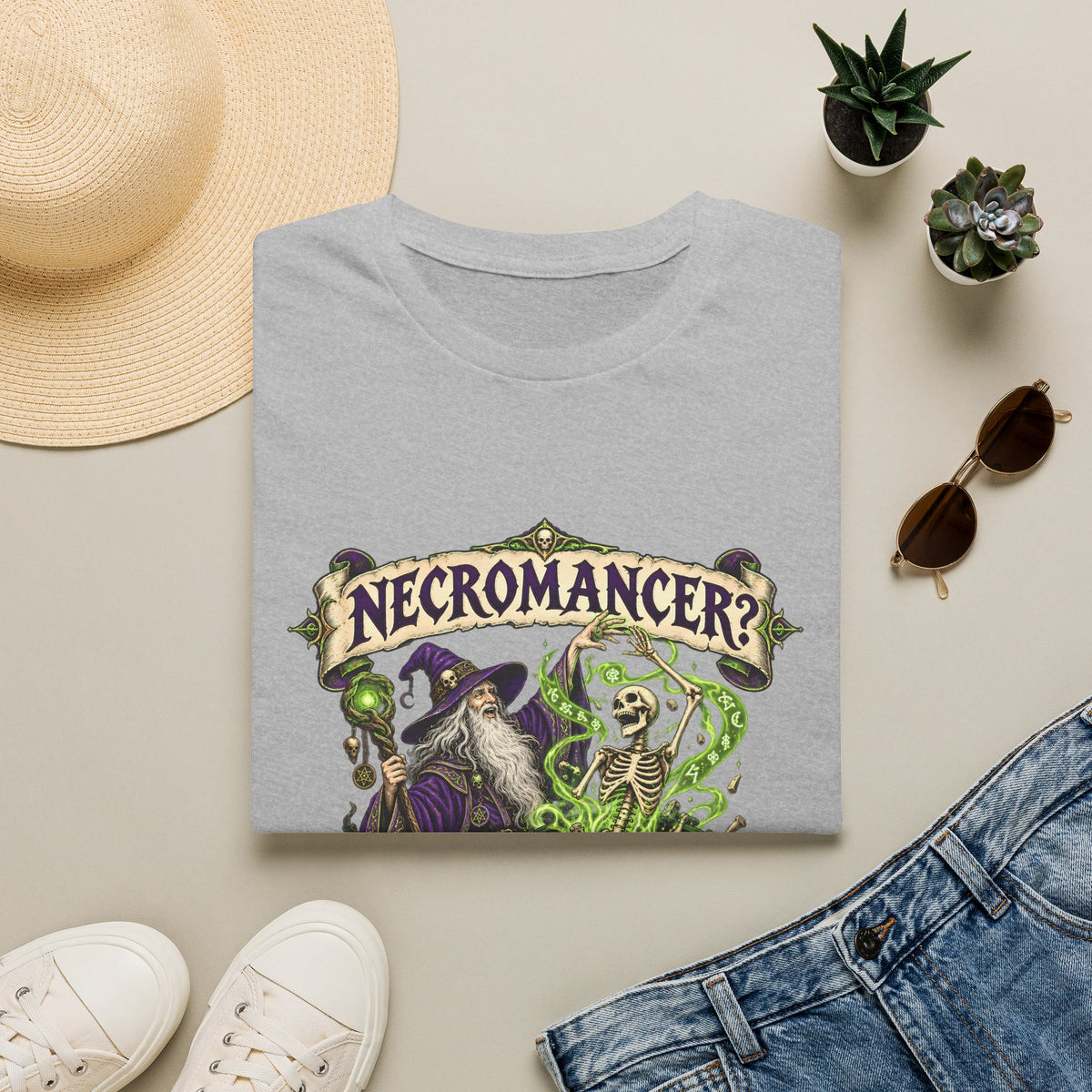 Necromancer? I Prefer People Recycler T-Shirt | Funny Gothic Halloween Tee
