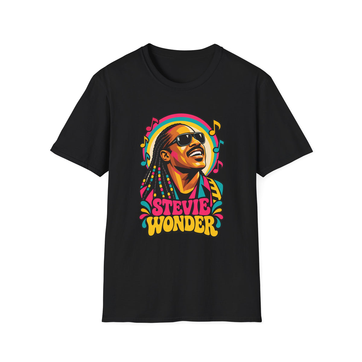Stevie Wonder Life in Colour Music Legend Portrait T-Shirt