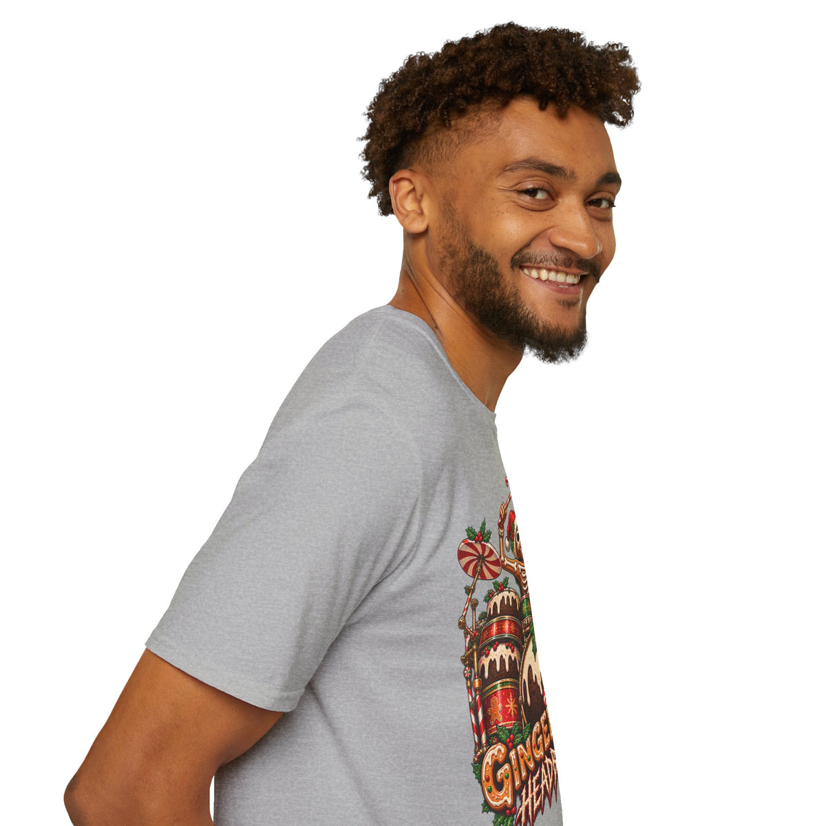 Gingerbread Headbangers | Drummer Christmas T-Shirt