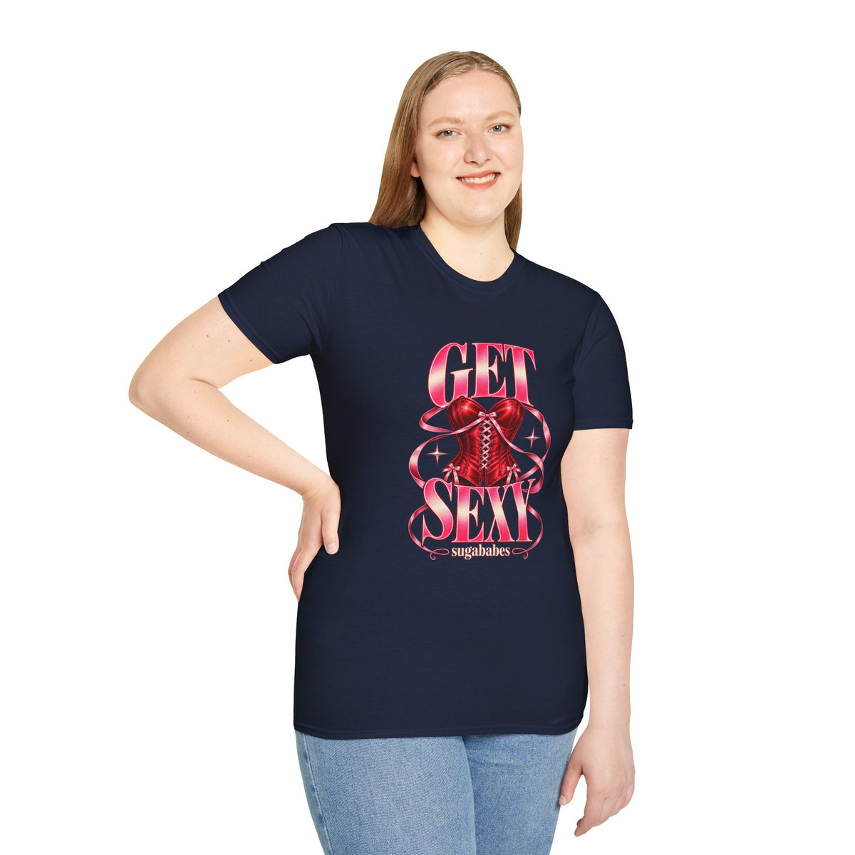 Get Sexy | Sugababes | Corset Retro Pink Y2K Vibe Graphic T Shirt